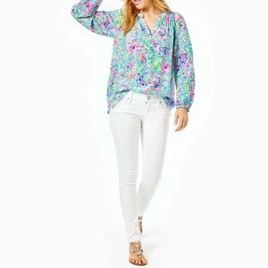 Lilly Pulitzer Worth Skinny Jeans Pants Resort White Size 0